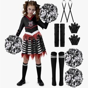 Spooktacular Creations Kids Halloween Cheerleader
Costume for Girls Zombie cheer